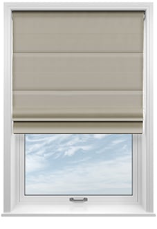 Akoya Faux Silk, Lustre Flint - Motorised Roman Blind